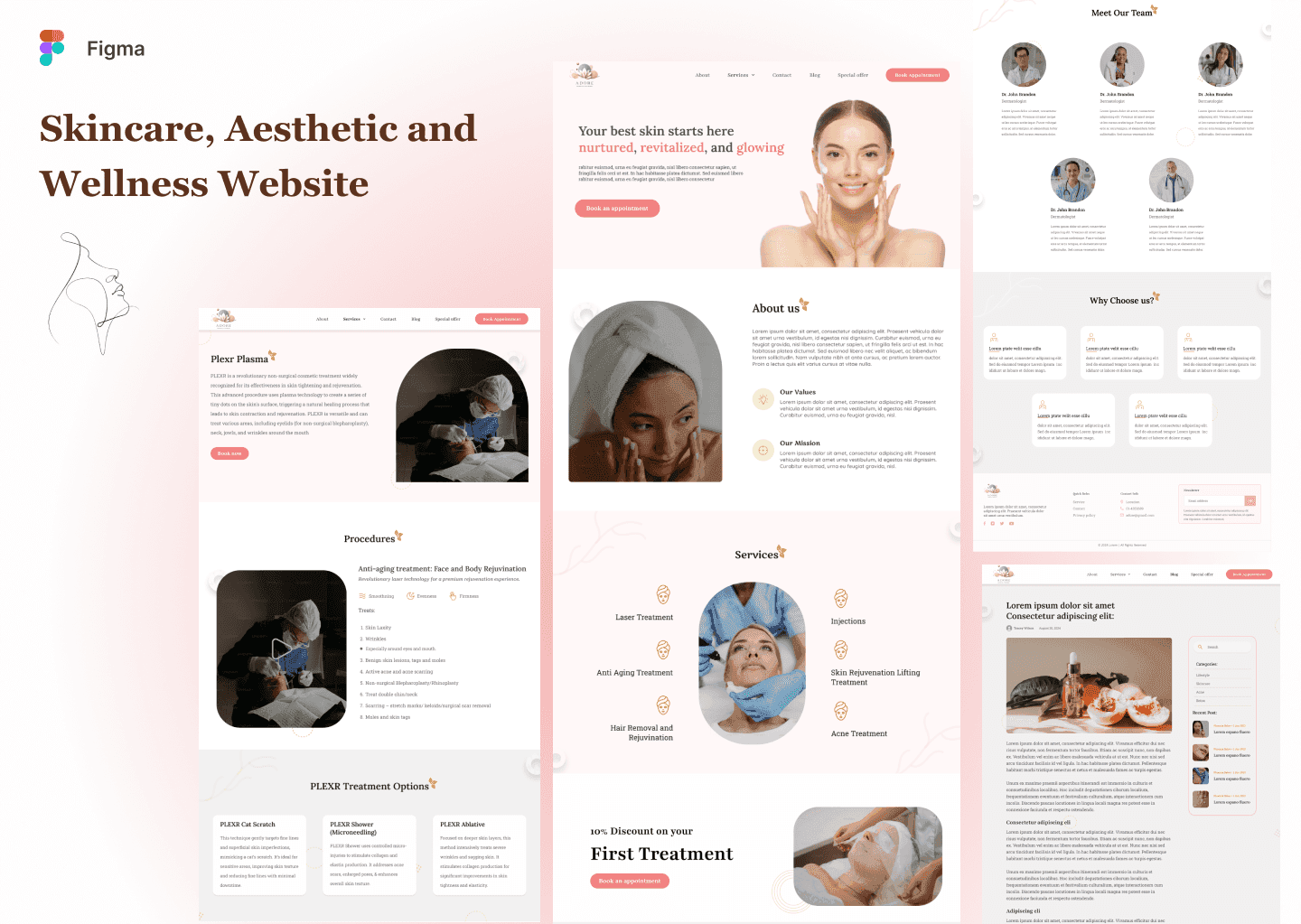 Skincare, Aesthetic and Wellness Website